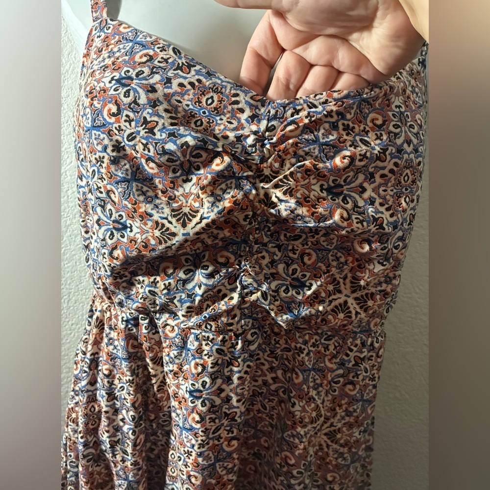 torrid Floral Mini Dress in Pink, Blue, Cream Size 0X - Picture 8 of 15